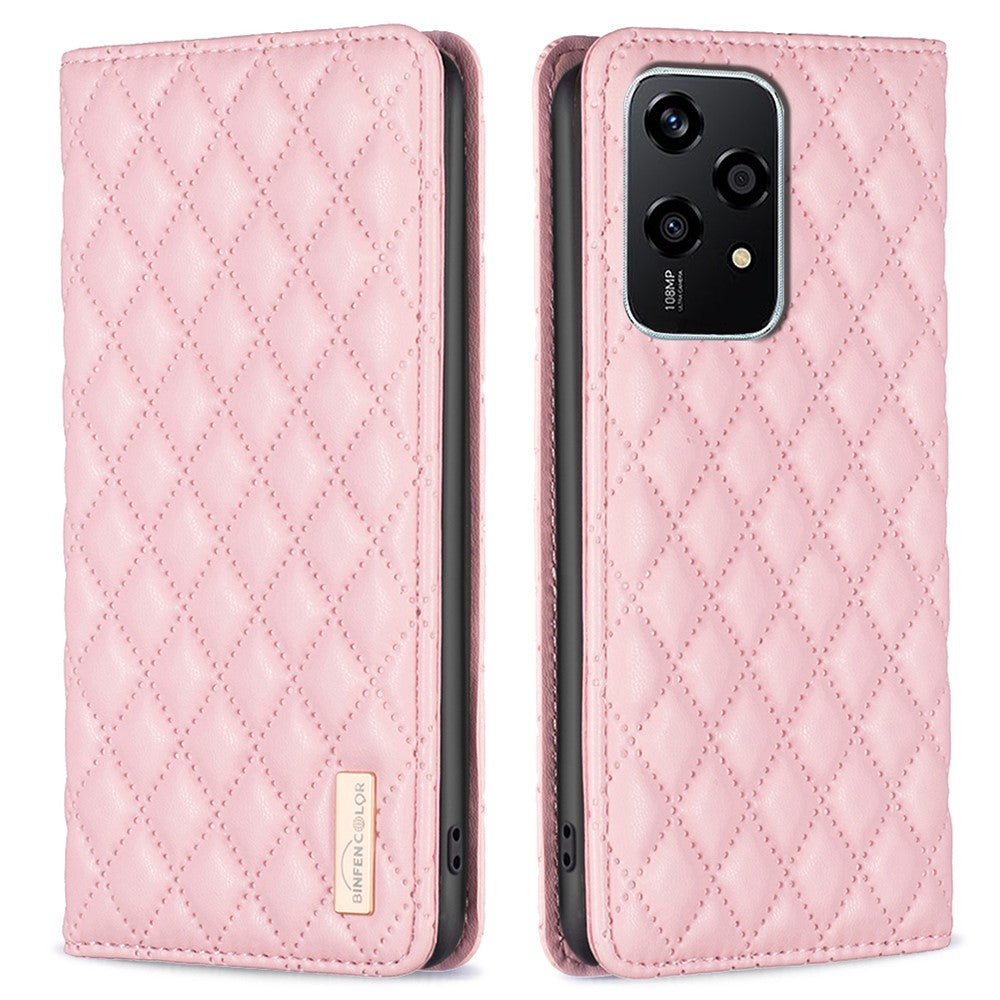 BINFEN COLOR BF Style-16 For Honor 200 Lite PU Leather Phone Stand Case Magnetic   Phone Cover
