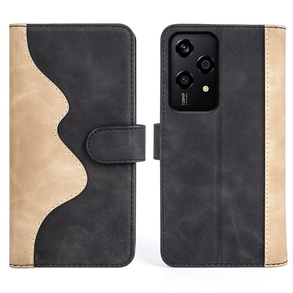 For Honor 200 Lite Case PU Leather Wallet Protective Phone Cover Color Splicing