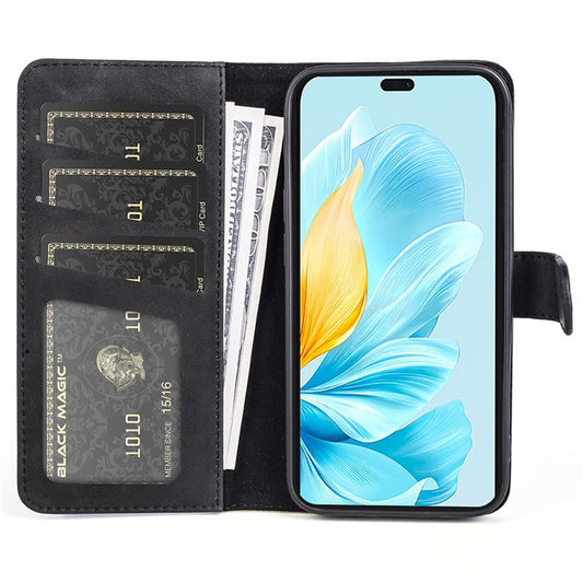 Honor 200 Lite Handyhülle – Fall PU-Leder-Geldbörse schützende Farbspleißen