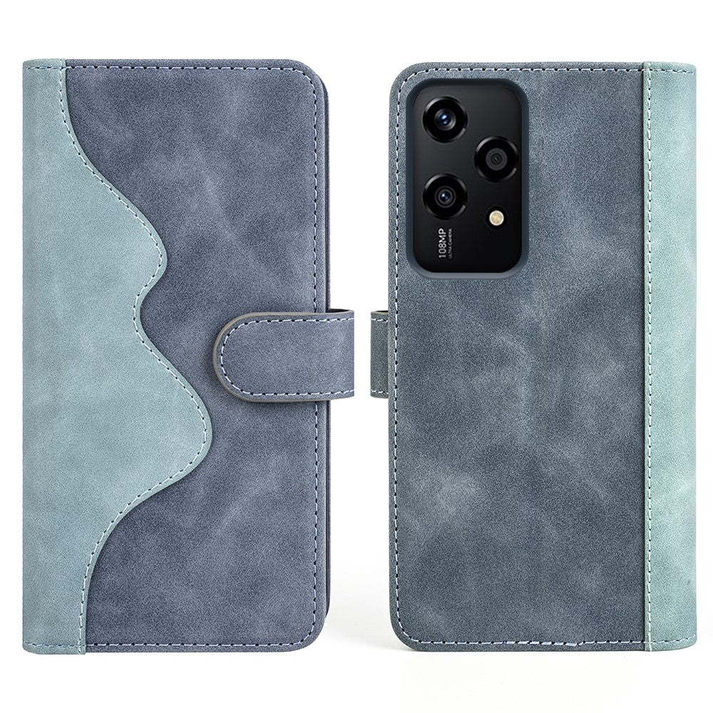 For Honor 200 Lite Case PU Leather Wallet Protective Phone Cover Color Splicing