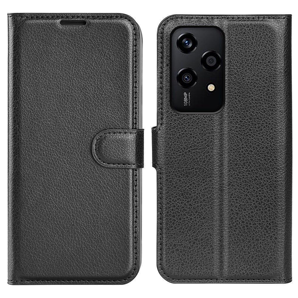 For Honor 200 Lite Case Litchi Texture Leather Flip Wallet Phone Cover