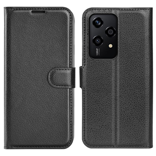 Honor 200 Lite Wallet-Handyhülle – Litschi-Textur Leder Flip
