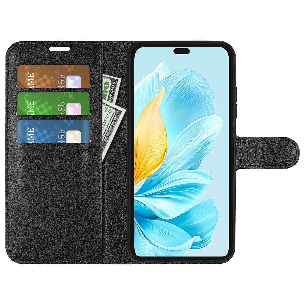For Honor 200 Lite Case Litchi Texture Leather Flip Wallet Phone Cover
