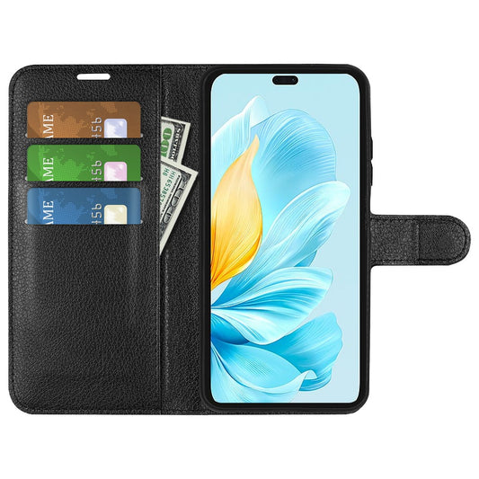 Honor 200 Lite Wallet-Handyhülle – Litschi-Textur Leder Flip