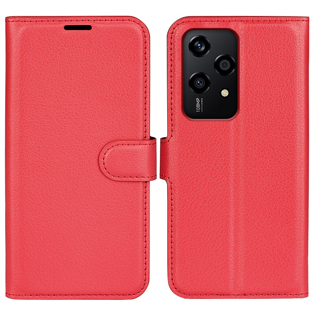 For Honor 200 Lite Case Litchi Texture Leather Flip Wallet Phone Cover