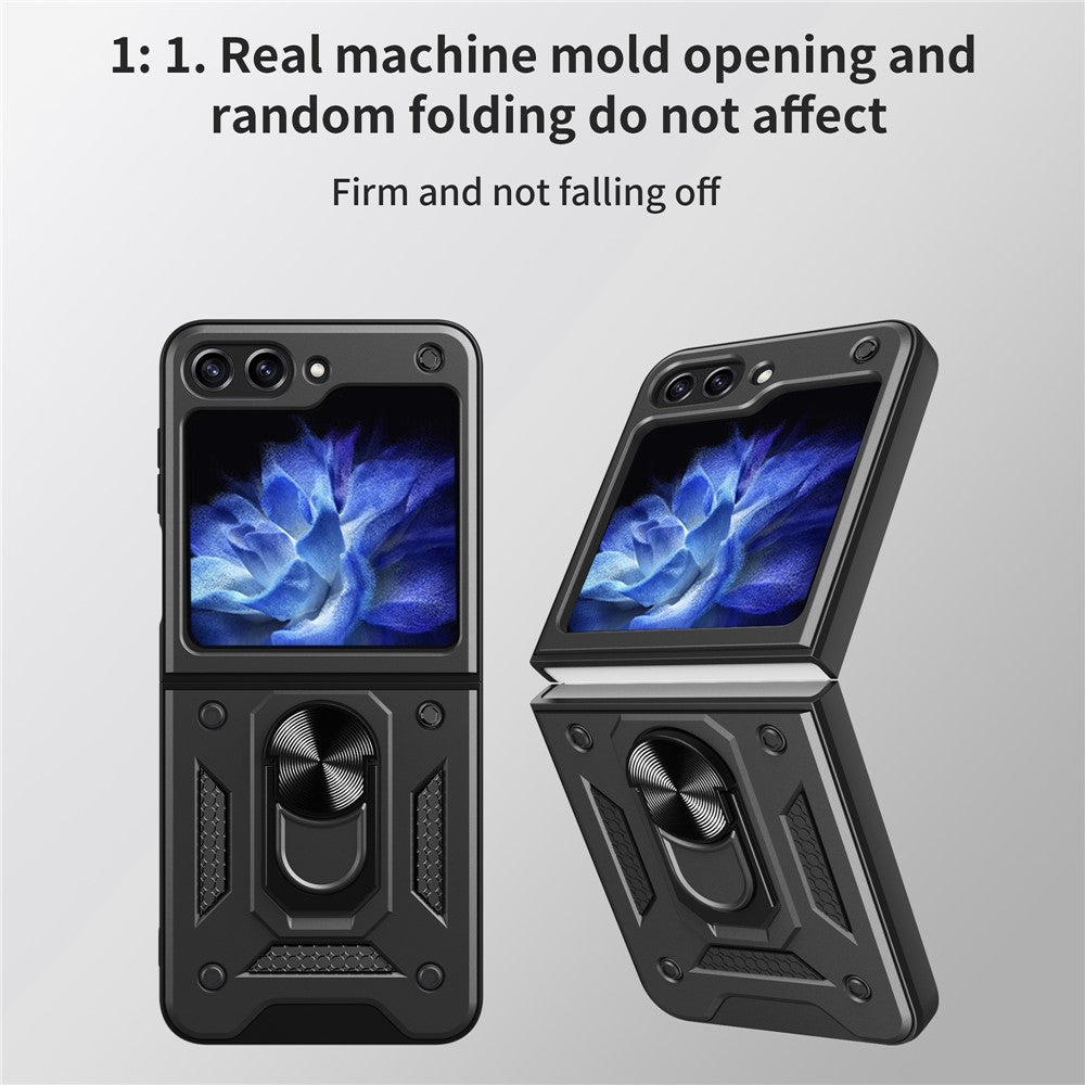 For Samsung Galaxy Z Flip7 FE 5G / Z Flip6 5G Case Ring Holder PC+TPU Phone Cover