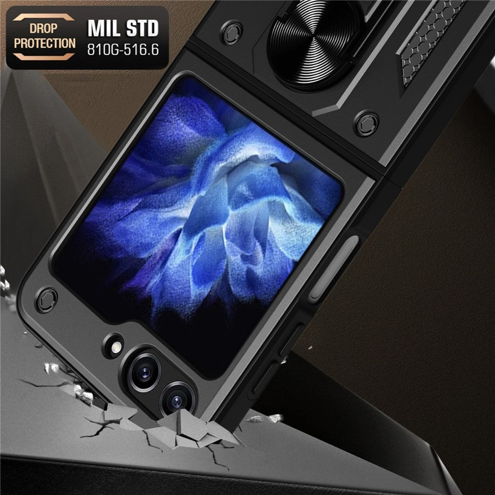 For Samsung Galaxy Z Flip7 FE 5G / Z Flip6 5G Case Ring Holder PC+TPU Phone Cover