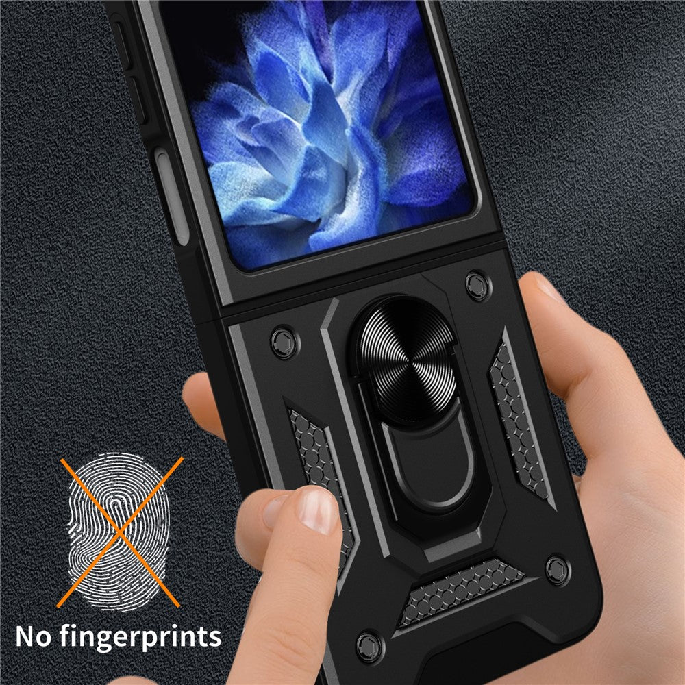 For Samsung Galaxy Z Flip7 FE 5G / Z Flip6 5G Case Ring Holder PC+TPU Phone Cover
