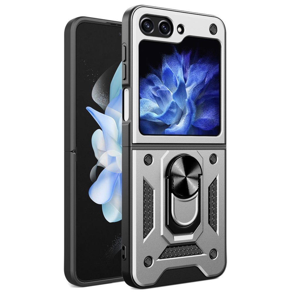 For Samsung Galaxy Z Flip7 FE 5G / Z Flip6 5G Case Ring Holder PC+TPU Phone Cover