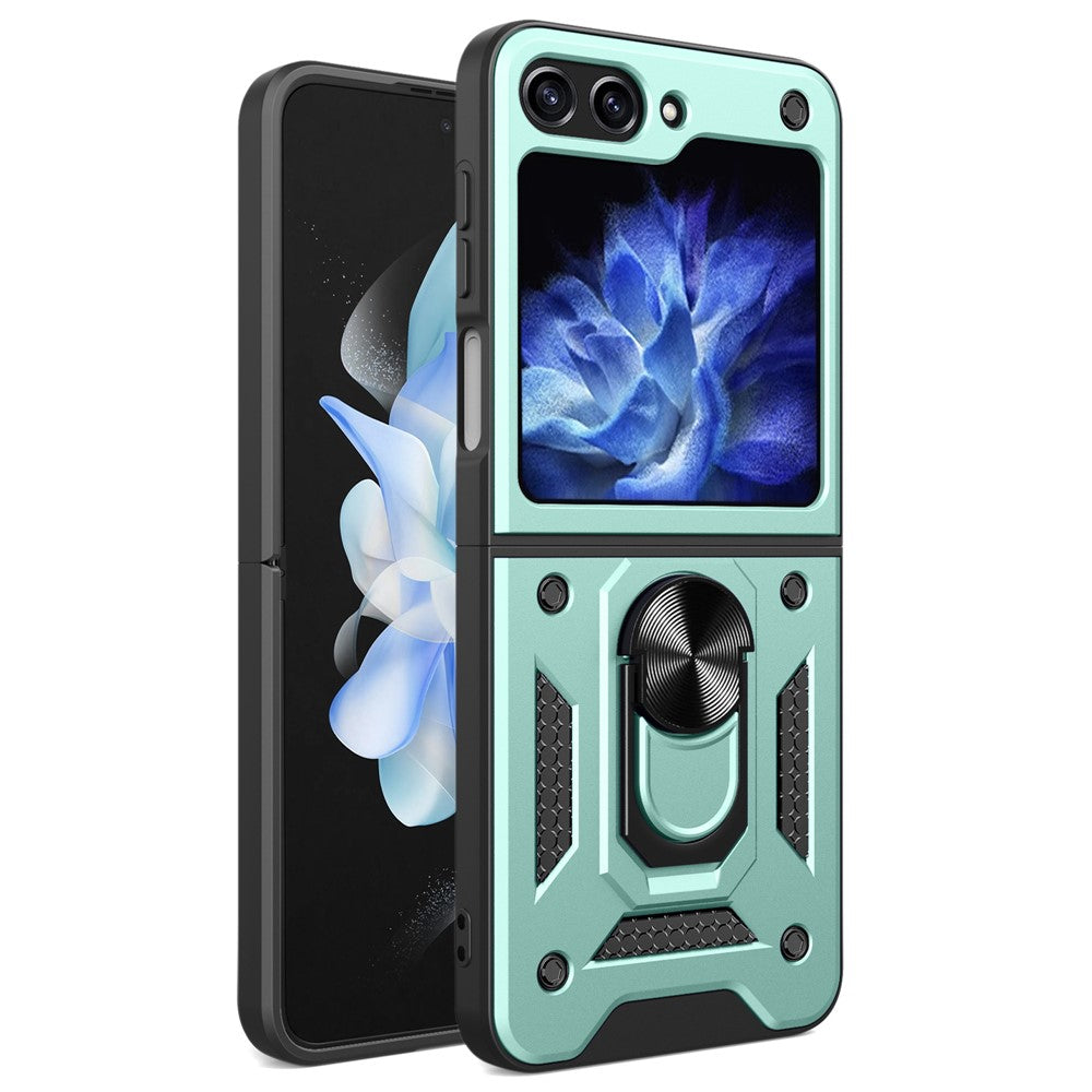 For Samsung Galaxy Z Flip7 FE 5G / Z Flip6 5G Case Ring Holder PC+TPU Phone Cover