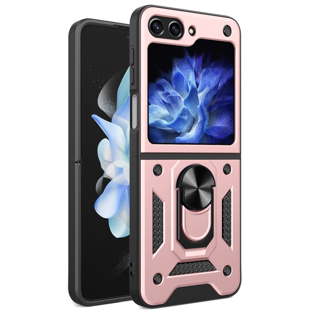 For Samsung Galaxy Z Flip7 FE 5G / Z Flip6 5G Case Ring Holder PC+TPU Phone Cover