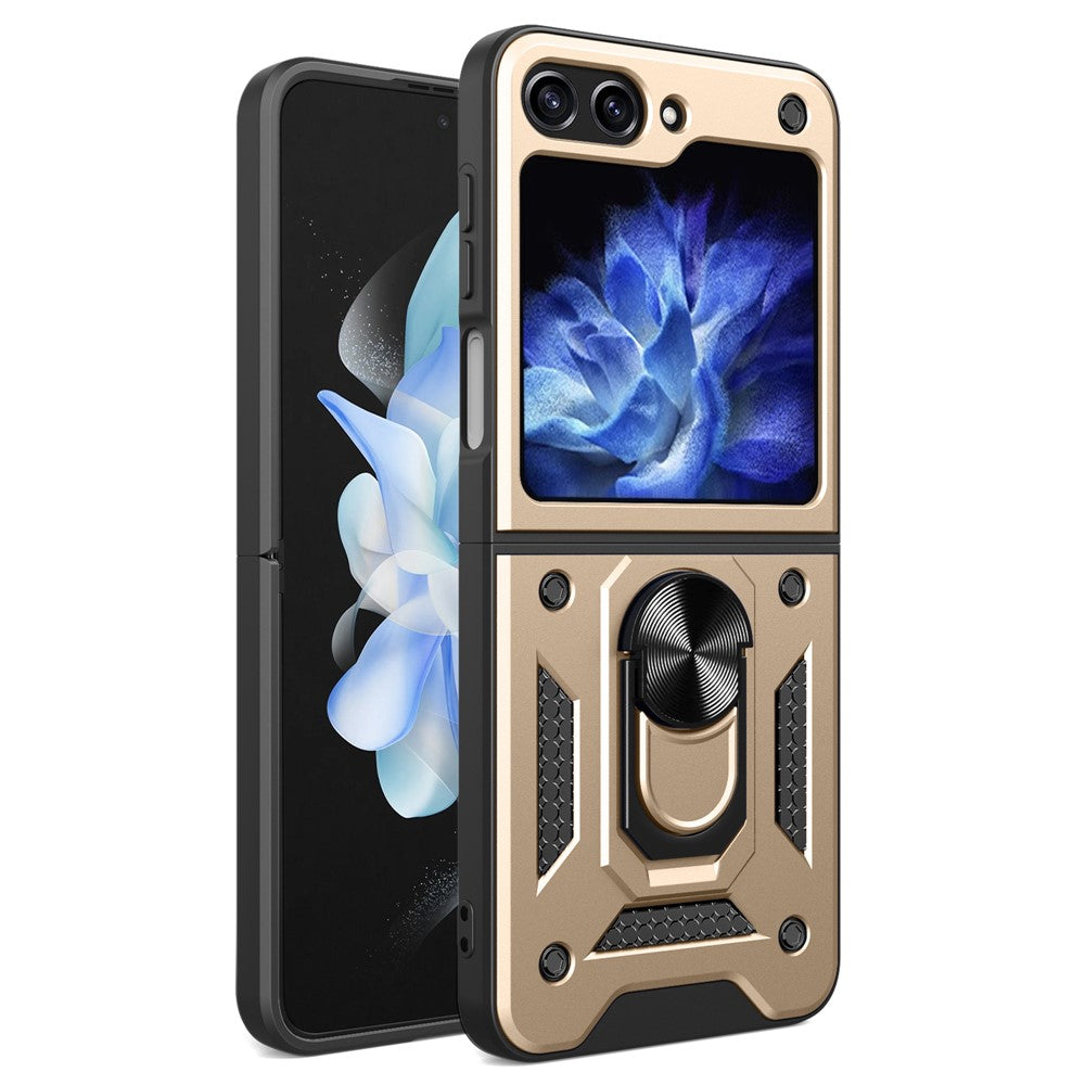 For Samsung Galaxy Z Flip7 FE 5G / Z Flip6 5G Case Ring Holder PC+TPU Phone Cover