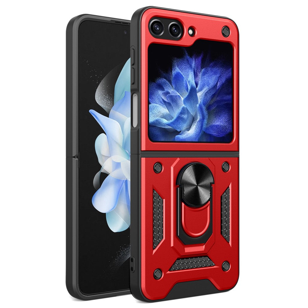 For Samsung Galaxy Z Flip7 FE 5G / Z Flip6 5G Case Ring Holder PC+TPU Phone Cover