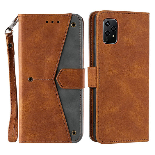 Honor 200 Lite Handyhülle – Fall Spleißen Nähte Leder Standfunktion Brieftasche Telefon Abdeckung