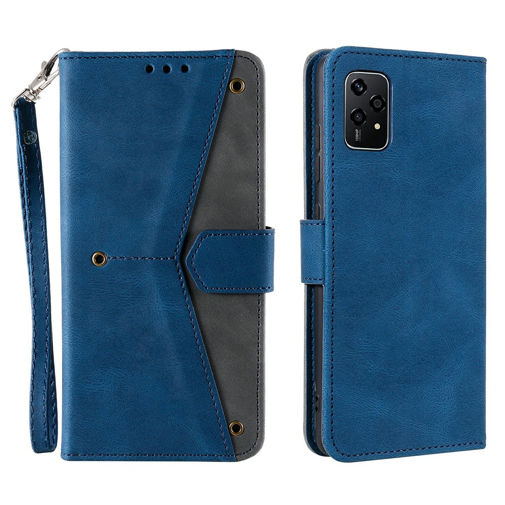 For Honor 200 Lite Case Splicing Stitching Leather Stand Wallet Phone Cover