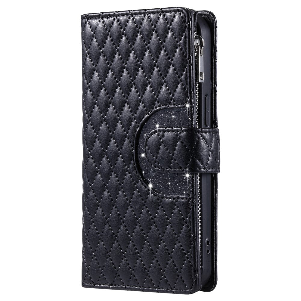 Style 012 for Honor 200 Lite Case PU Leather Glitter Phone Cover with Zipper Pocket