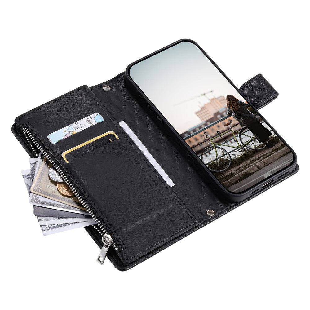 Style 012 for Honor 200 Lite Case PU Leather Glitter Phone Cover with Zipper Pocket