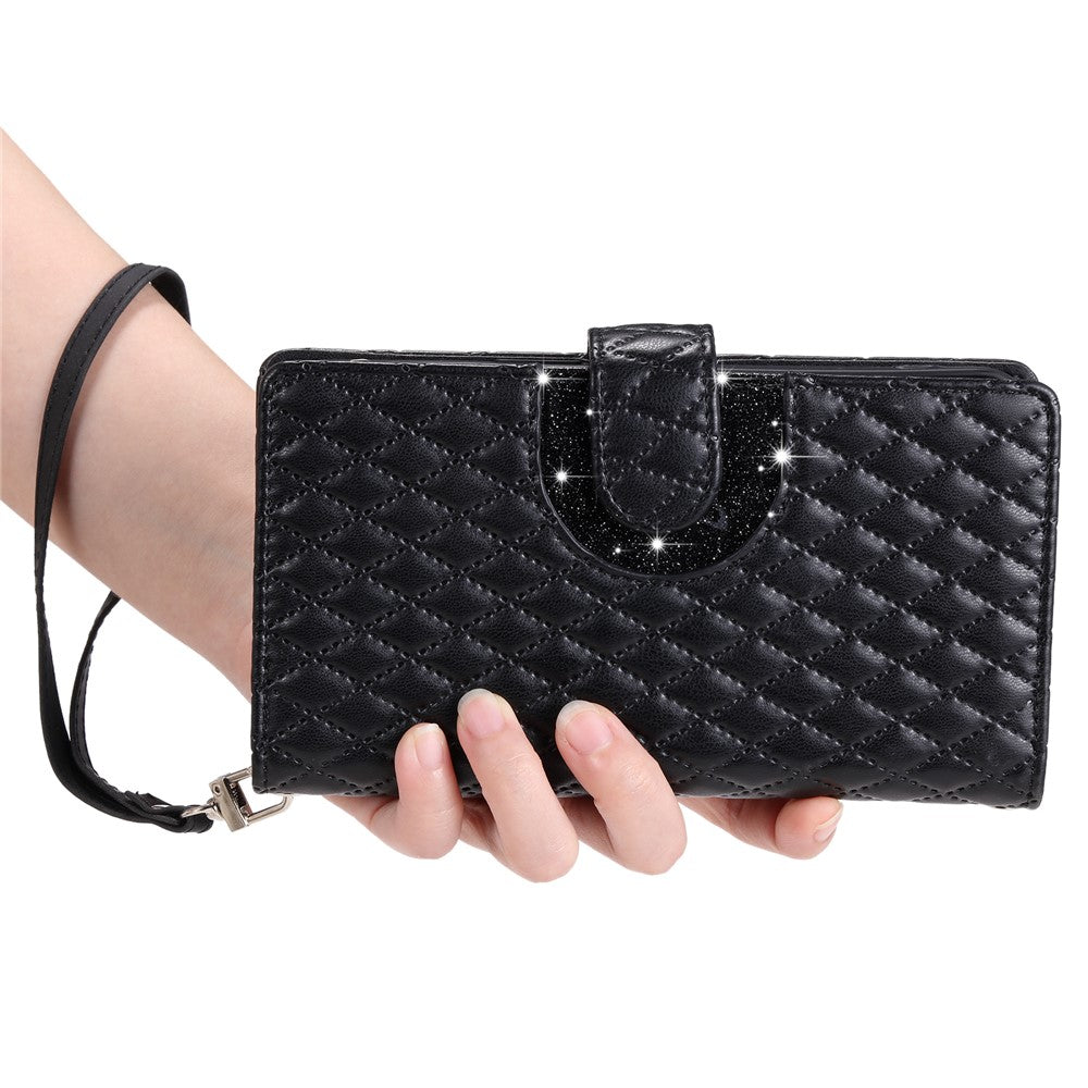 Style 012 for Honor 200 Lite Case PU Leather Glitter Phone Cover with Zipper Pocket