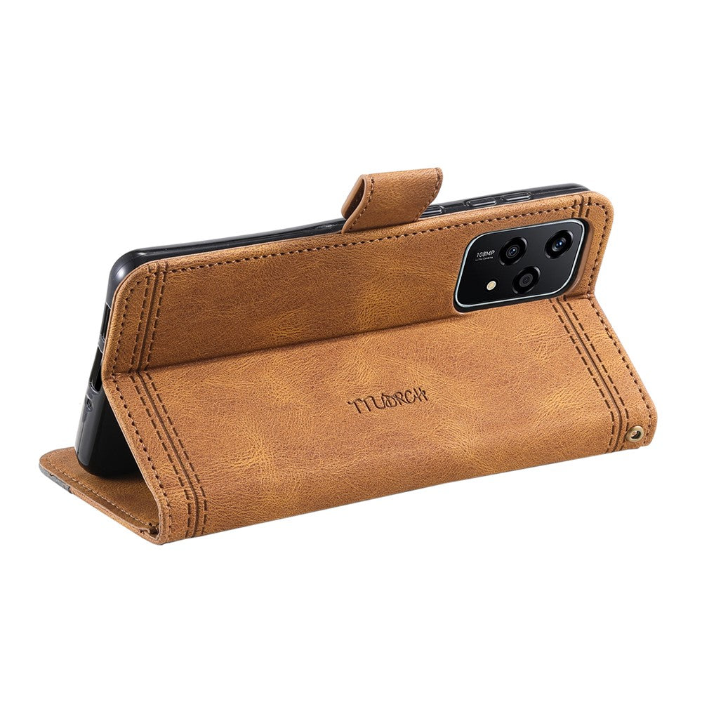 TTUDRCH Style 004 for Honor 200 Lite Case Leather Magnetic Clasp RFID Blocking Phone Cover