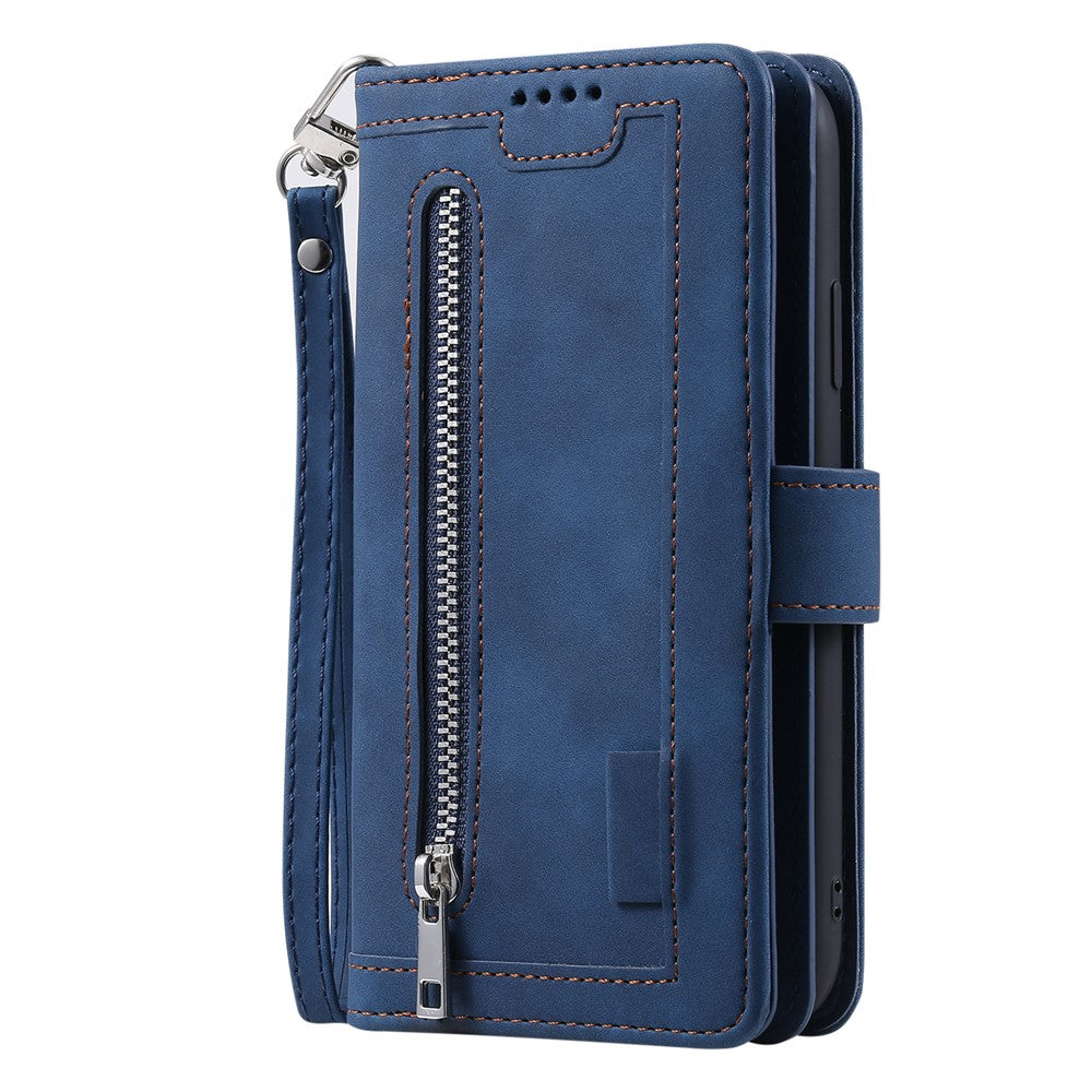 For Honor 200 Lite Case Zipper Pocket Leather Wallet Phone Cover with 9 Card Slots
