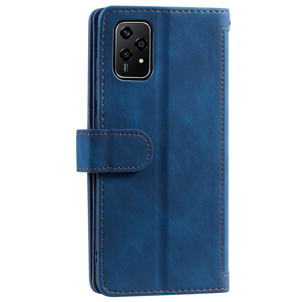 For Honor 200 Lite Case Zipper Pocket Leather Wallet Phone Cover with 9 Card Slots