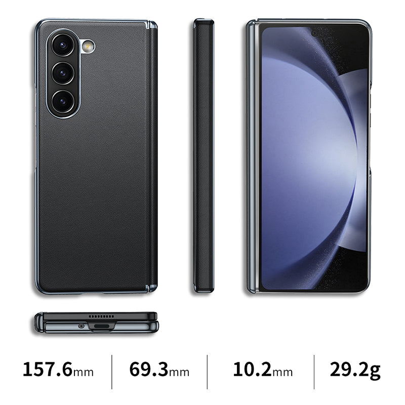 Galaxy Z Fold6 5G Hülle – PU-Leder & PC – Mit Scharnierschutz