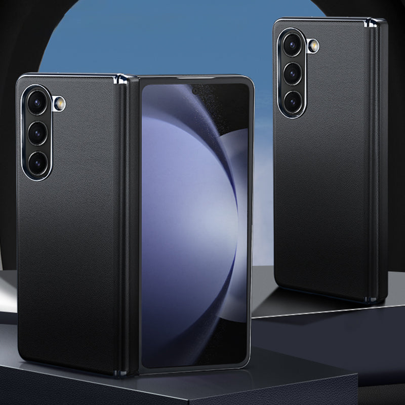 Galaxy Z Fold6 5G Hülle – PU-Leder & PC – Mit Scharnierschutz