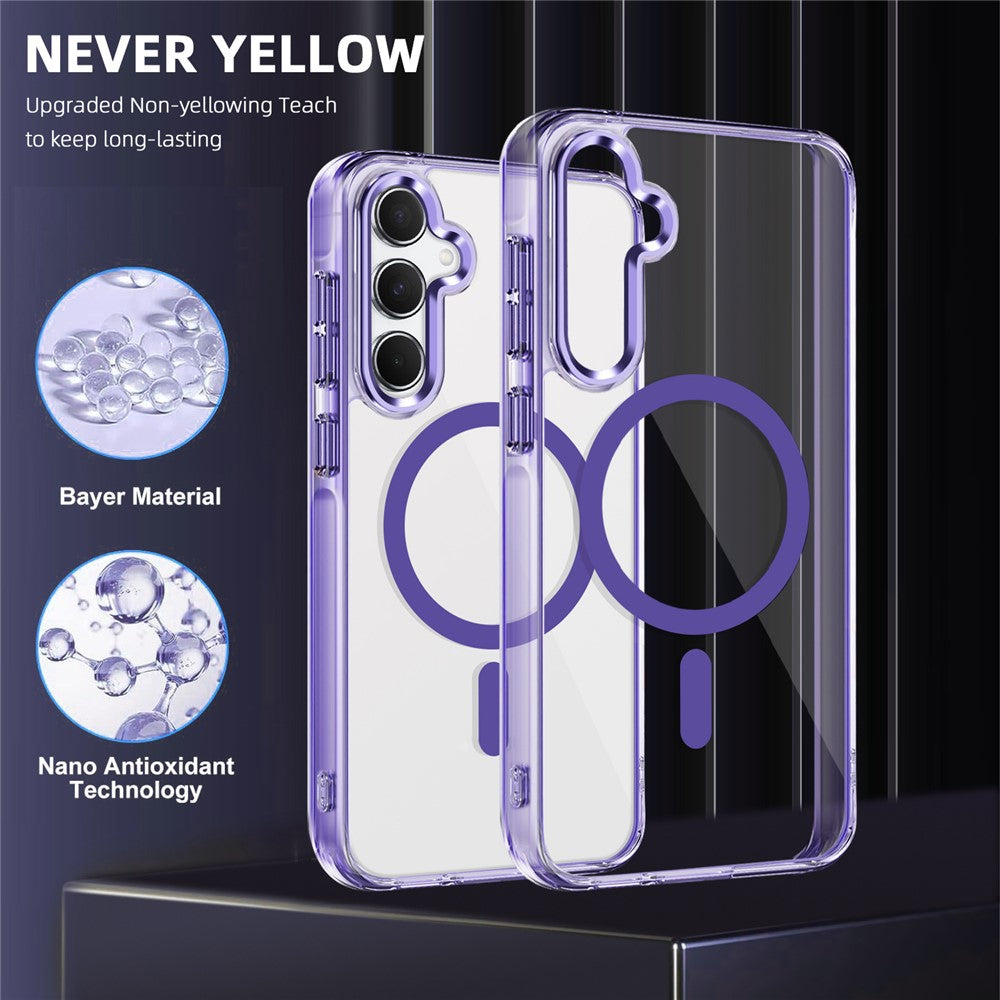 Galaxy A55 Magnet-Hülle – Transparent & Kratzfest