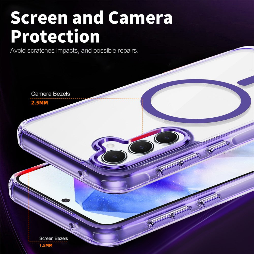 Galaxy A55 Magnet-Hülle – Transparent & Kratzfest
