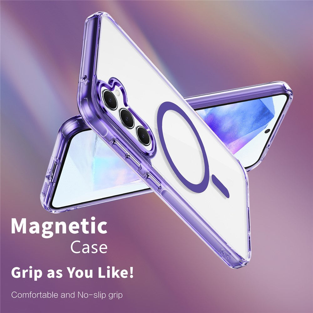 Galaxy A55 Magnet-Hülle – Transparent & Kratzfest