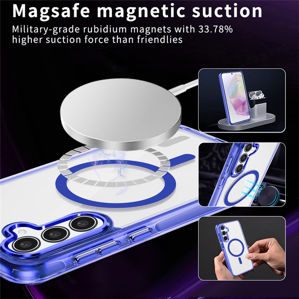 Galaxy A35 Magnet-Hülle – Transparent & Kratzfest