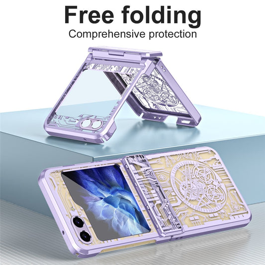 Galaxy Z Flip7 FE 5G / Flip6 5G / Flip5 5G Mechanical Legend Series Schutzhülle – Robust, mit Schutzfolie aus gehärtetem Glas