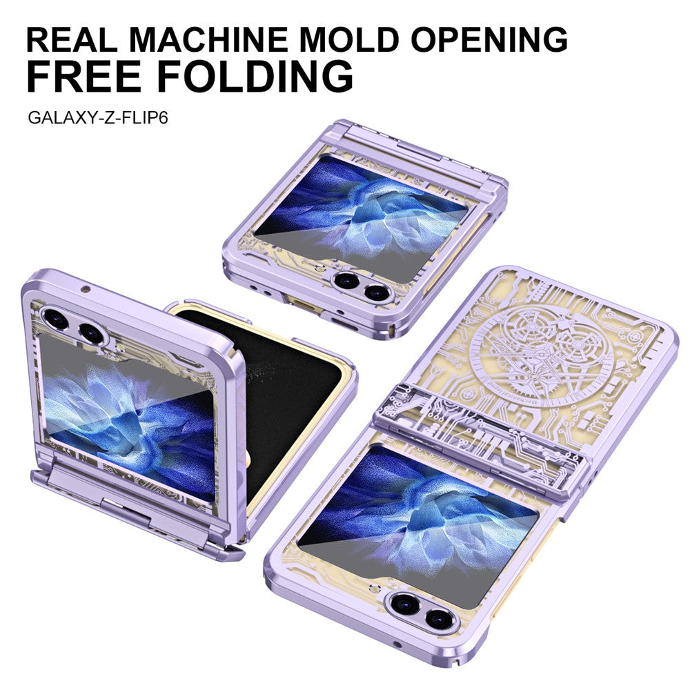 Galaxy Z Flip7 FE 5G / Flip6 5G / Flip5 5G Mechanical Legend Series Schutzhülle – Robust, mit Schutzfolie aus gehärtetem Glas
