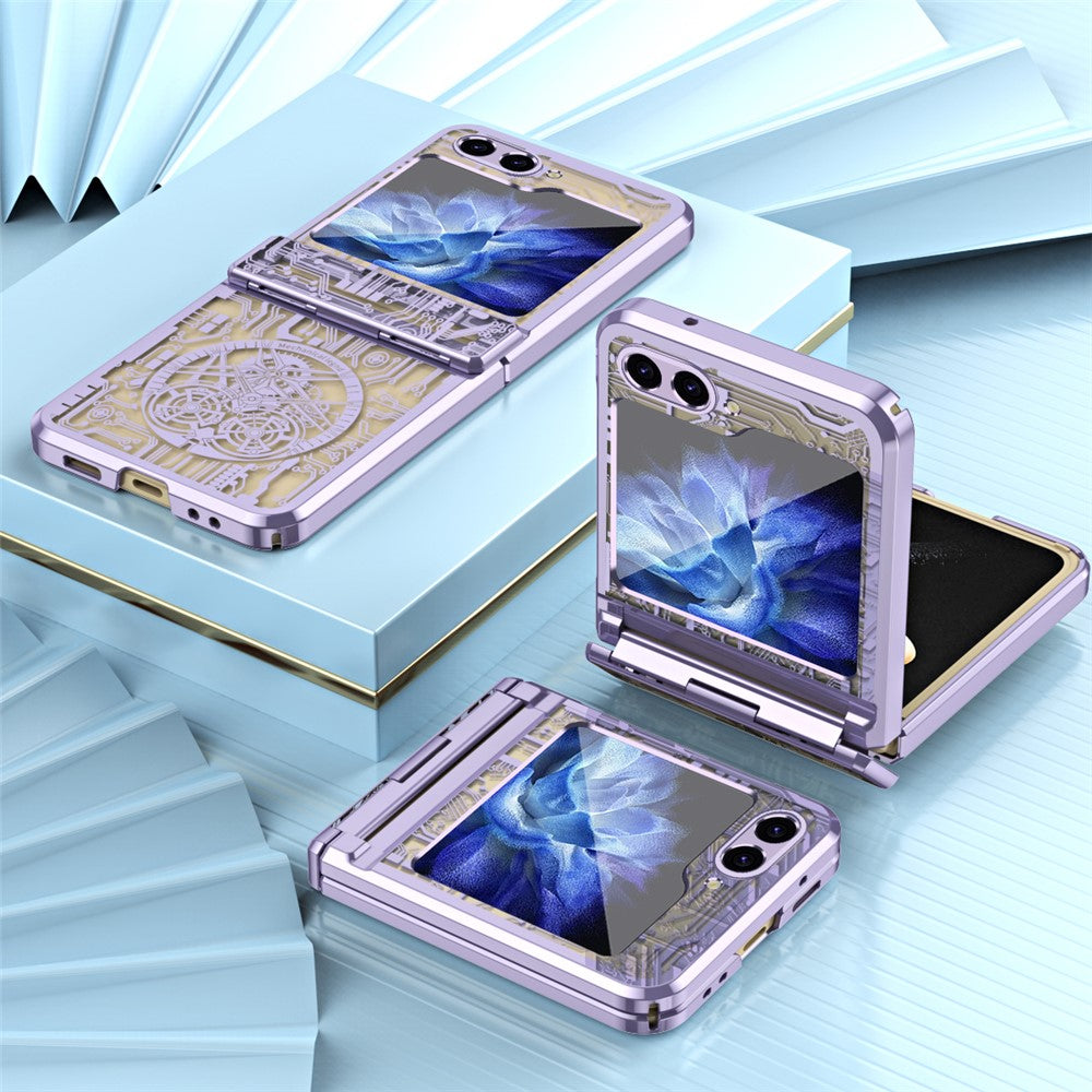 Galaxy Z Flip7 FE 5G / Flip6 5G / Flip5 5G Mechanical Legend Series Schutzhülle – Robust, mit Schutzfolie aus gehärtetem Glas
