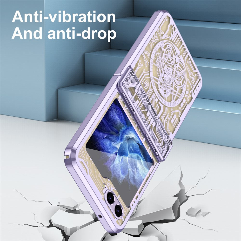 Galaxy Z Flip7 FE 5G / Flip6 5G / Flip5 5G Mechanical Legend Series Schutzhülle – Robust, mit Schutzfolie aus gehärtetem Glas
