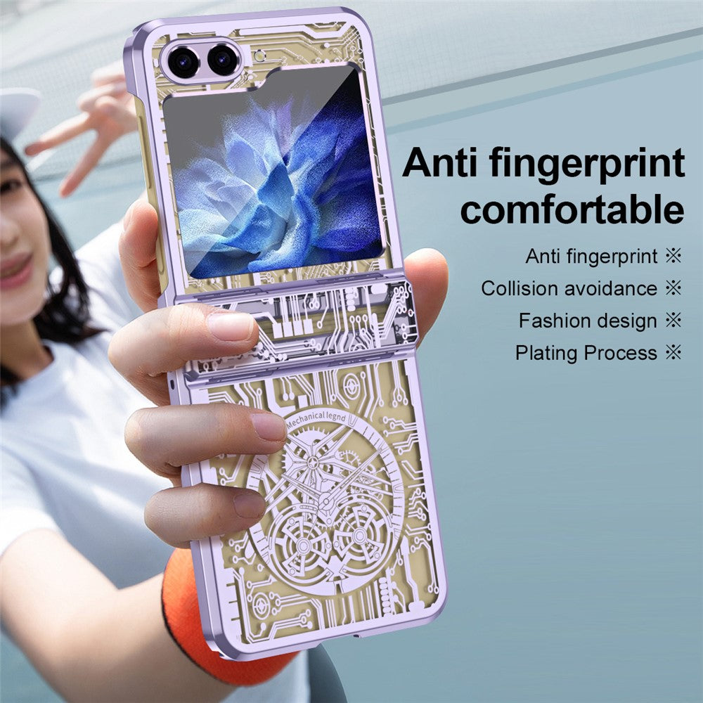 Galaxy Z Flip7 FE 5G / Flip6 5G / Flip5 5G Mechanical Legend Series Schutzhülle – Robust, mit Schutzfolie aus gehärtetem Glas