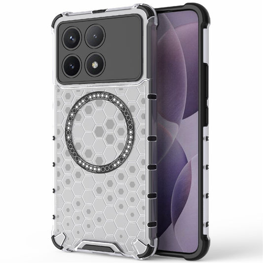 For Xiaomi Poco F6 Pro 5G / Redmi K70 5G / K70 Pro 5G Magnetic Case Honeycomb TPU+PC Slim Phone Cover