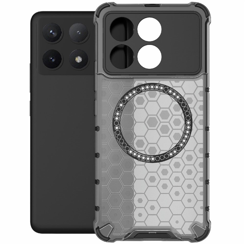 For Xiaomi Poco F6 Pro 5G / Redmi K70 5G / K70 Pro 5G Magnetic Case Honeycomb TPU+PC Slim Phone Cover