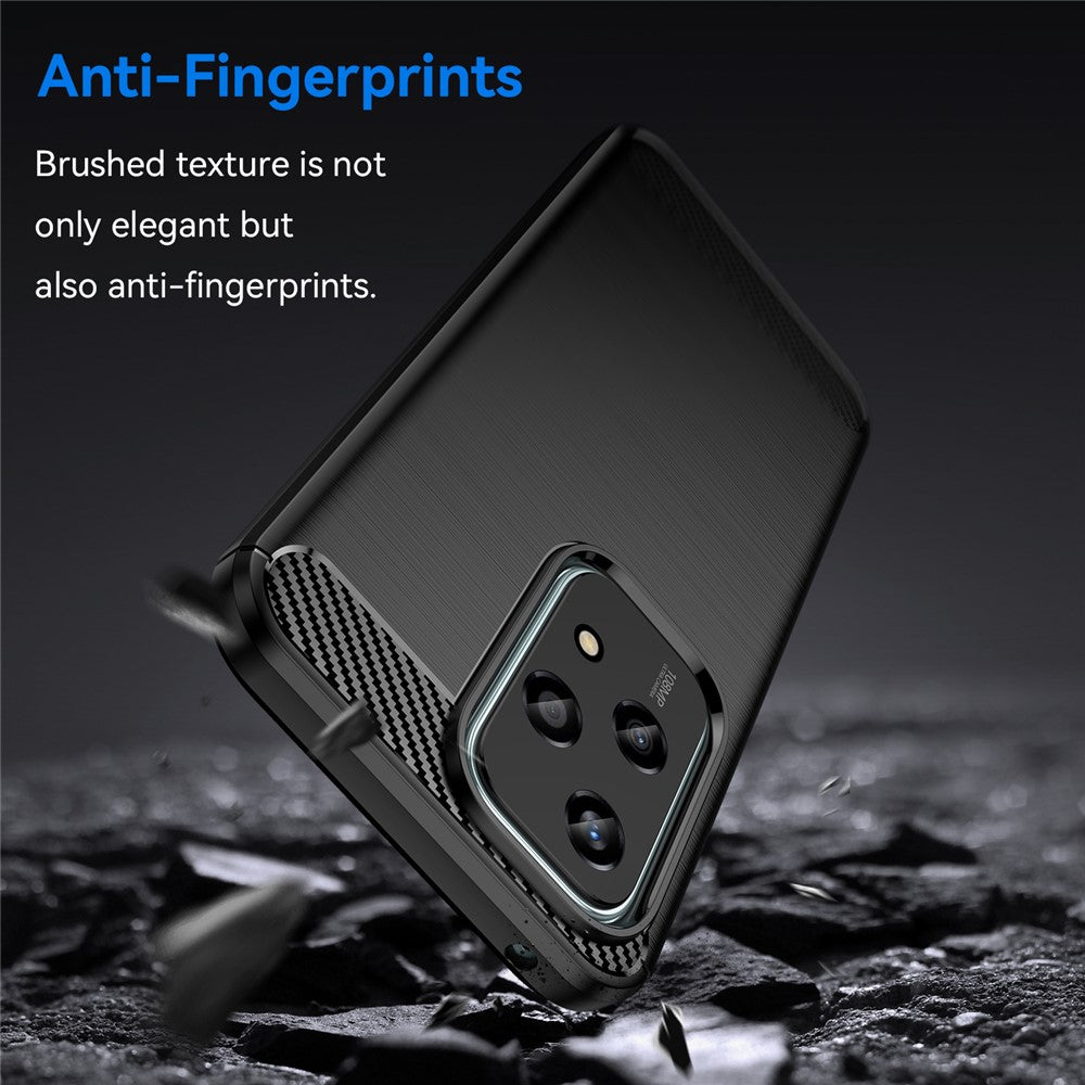 For Honor 200 Lite Carbon Fiber Texture Soft TPU Protective Phone Cover