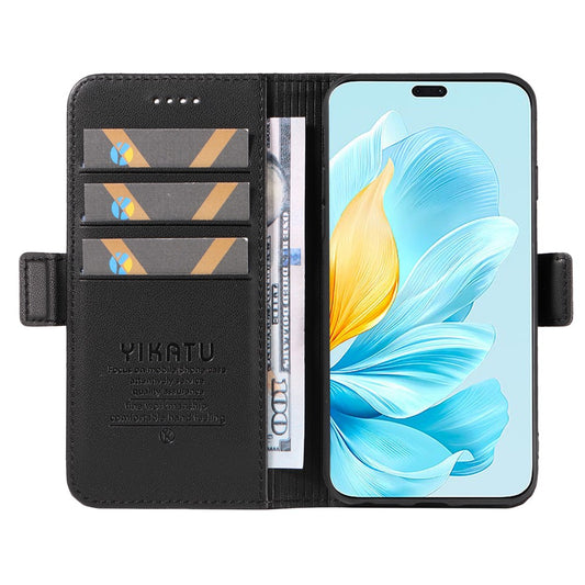 Honor 200 Lite Handyhülle – YIKATU YK-003 Brieftasche Leder Seitlicher Magnetverschluss