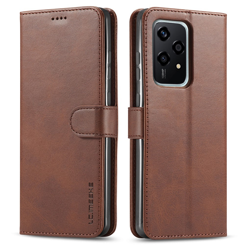 LC.IMEEKE For Honor 200 Lite Case Calf Texture Magnetic Clasp Stand Phone Cover