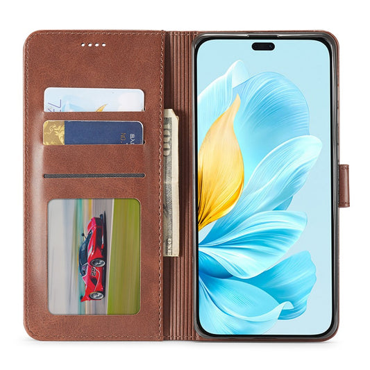 Honor 200 Lite Handyhülle – LC.IMEEKE mit Kalbslederstruktur, Magnetverschluss und Ständer