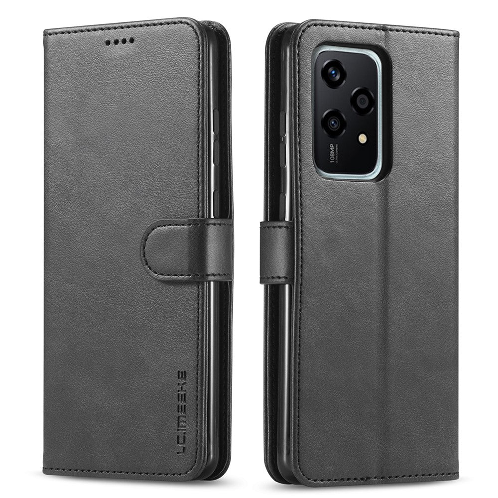 LC.IMEEKE For Honor 200 Lite Case Calf Texture Magnetic Clasp Stand Phone Cover