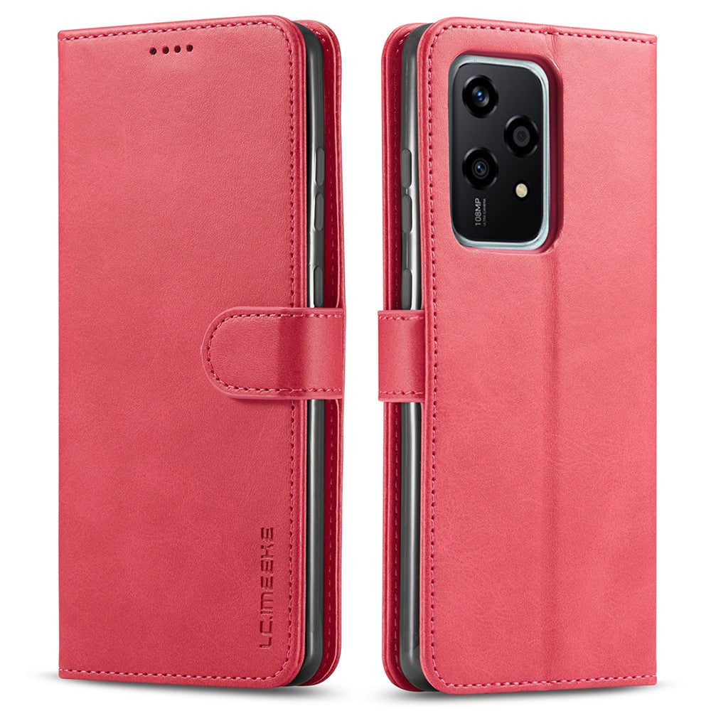 LC.IMEEKE For Honor 200 Lite Case Calf Texture Magnetic Clasp Stand Phone Cover