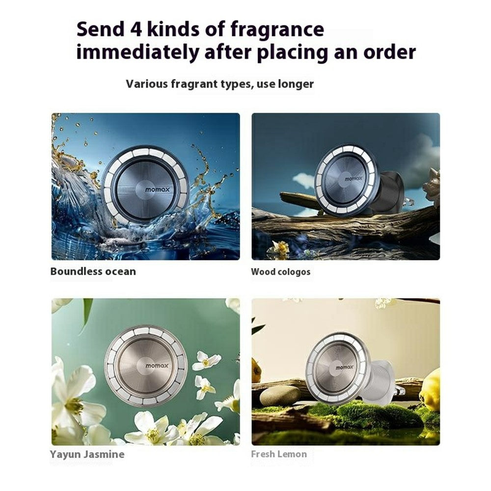 MOMAX 1-Move Relaxaire 2 In 1 Aroma Diffuser Magnetic Car Air Vent Mount Phone Holder Bracket