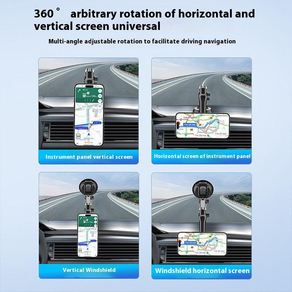 XWJ-JX04 360° drehbare Magnetische Auto-Handyhalterung – Mit Saugnapf & langem Arm für Armaturenbrett/Windschutzscheibe