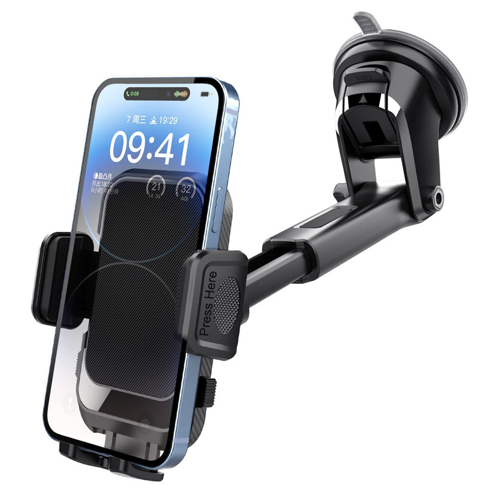 Auto-Handyhalterung – Mit 360°-Drehung, Saugnapf, Armaturenbrett- & Windschutzscheibenbefestigung