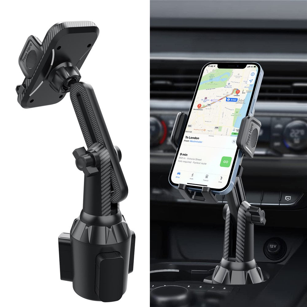Auto-Handyhalterung als Getränkehalter – Mit langem Hals, 360° drehbar & verstellbar
