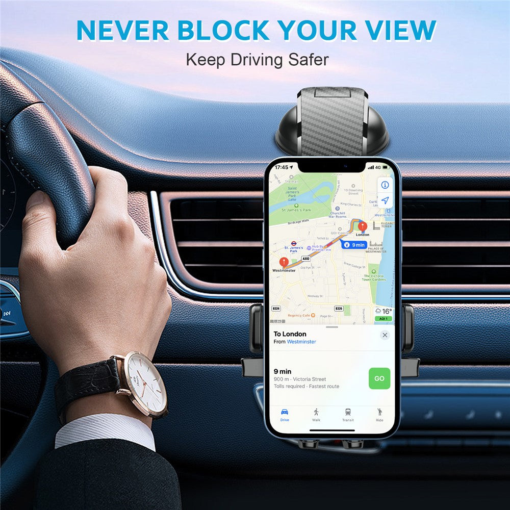 ML-190 Car Suction Cup Mount Extendable Rod Phone Holder 360 Degree Rotation Cellphone Stand