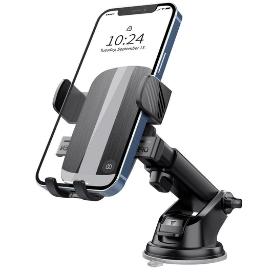 Auto-Handyhalterung – Mit 360°-Drehung, Saugnapfbasis & ausziehbarem Arm für Armaturenbrett/Windschutzscheibe